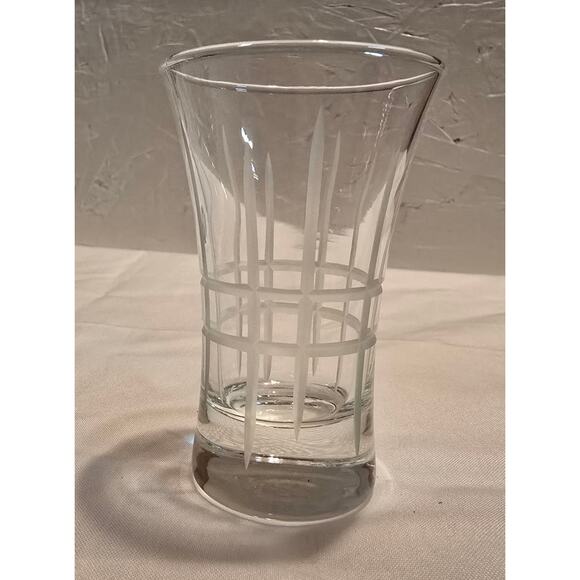 1990's Art Deco Nick & Nora Cocktail Shot Glass Geo Dot Swirl Barware - 5 - Picture 1 of 9